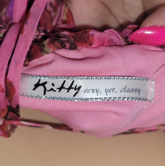 Elegant Pink Floral Maxi Dress Size # S - Picture 8 of 14